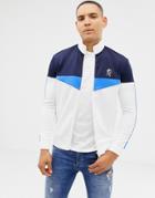 Gym King Muscle Funnel Track Jacket In White - White