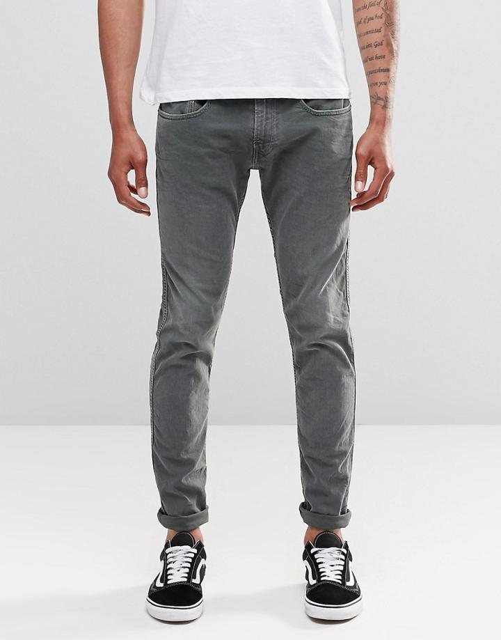 Replay Anbass Slim Jeans In Bottle Green - Green