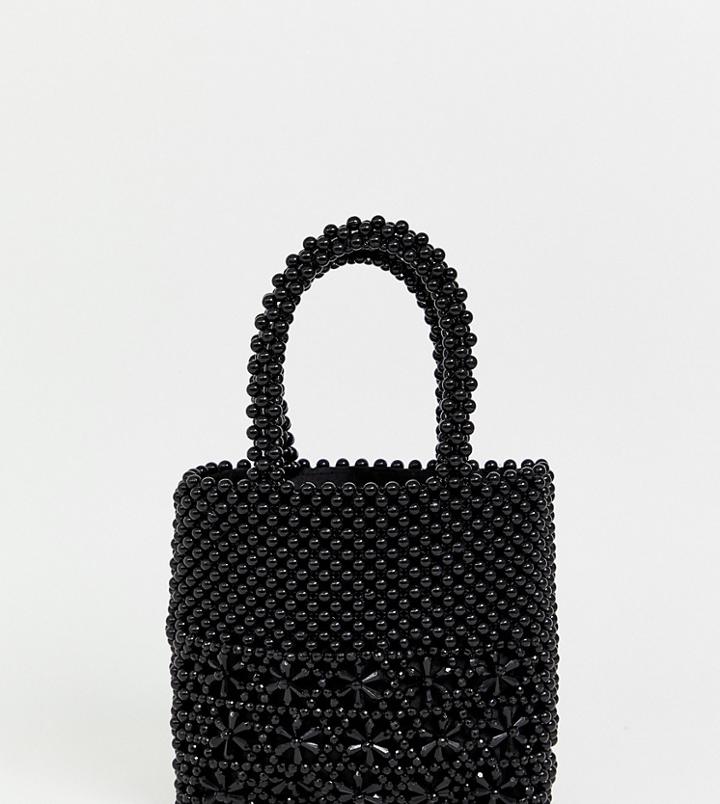 Skinnydip Penelope Noir Beaded Grab Bag - Gray