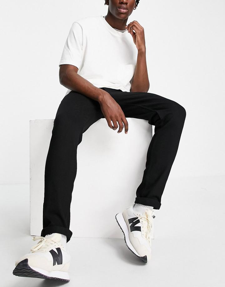 Asos Design Stretch Slim Jeans In Black