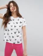 Bershka Pug T-shirt - White