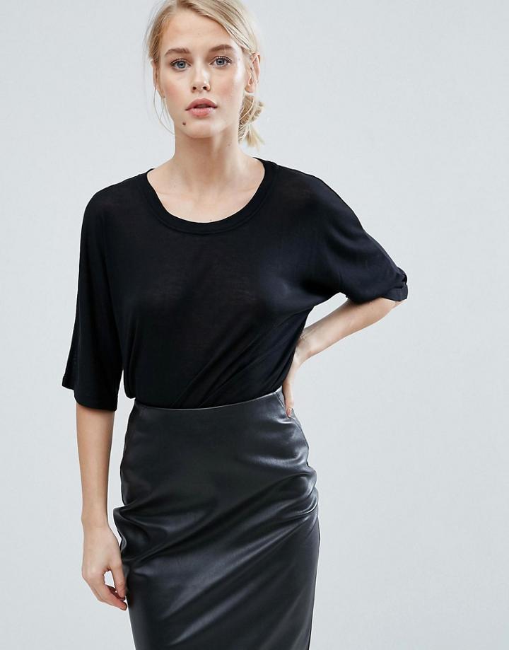 Storm & Marie Tonja Cropped Tee - Black