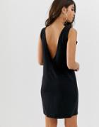 Asos Design V Back Tank Dress-black