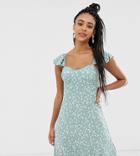 New Look Sundress With Bust Cup In Ditsy Floral Print-multi