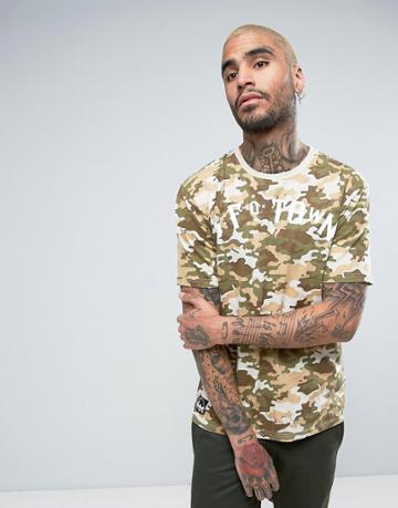 Ufo Town Camo Logo T-shirt - Beige