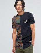 Hype T-shirt In Camo - Black