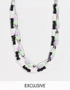 Reclaimed Vintage Inspired Unisex Necklaces With Safety Pin And Stars-multi
