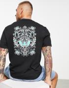 True Religion T-shirt With Back Print In Black
