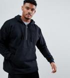 Puma Embossed Half Zip Hoodie In Black - Black