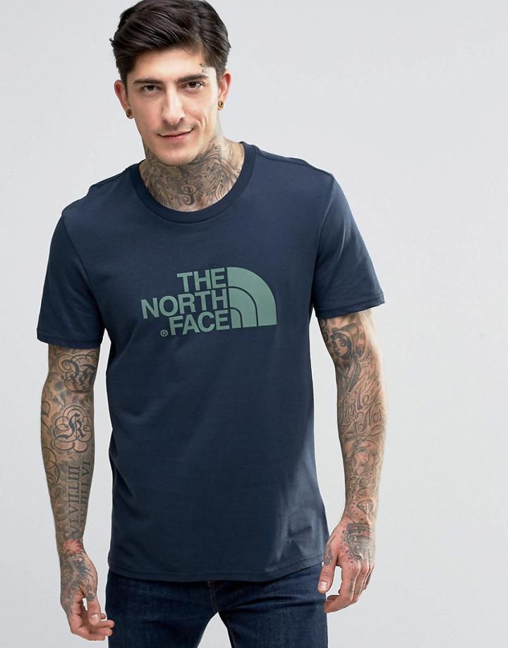 The North Face T-shirt With Easy Logo In Navy - Navy