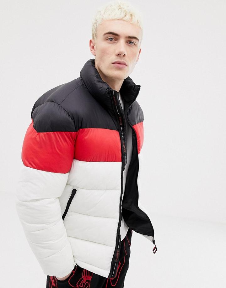 Pull & Bear Puffer Jacket In White - White