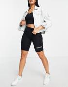 Napapijri Logo Legging Shorts In Black