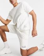 The Couture Club Outline Regular Fit Sweatpants Shorts In Off White