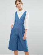 The English Factory Chambray Cullotte Jumpsuit - Blue