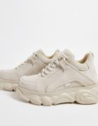 Buffalo Cld Corin Low Platform Sneakers In Cream-white