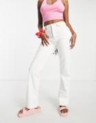 Asos Design Hourglass 90s Straight Leg Jeans In White