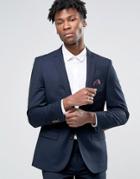 Harry Brown Slim Fit Suit Jacket In Navy - Navy