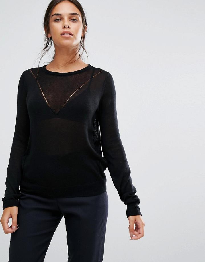 Vero Moda Safira Long Sleeve Tee - Black