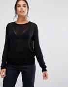 Vero Moda Safira Long Sleeve Tee - Black