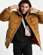 Tommy Hilfiger Vance Corduroy Puffer Jacket In Brown