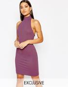 Club L Crepe High Neck Midi Dress - Orchid
