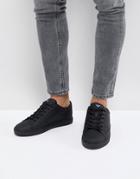 Armani Jeans Contrast Logo Sneakers In Black - Black