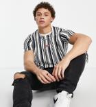 Levi's X Asos Exclusive T-shirt In Blue Heritage Stripe With Small Chest Logo-multi