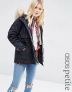 Asos Petite Ultimate Parka - Black