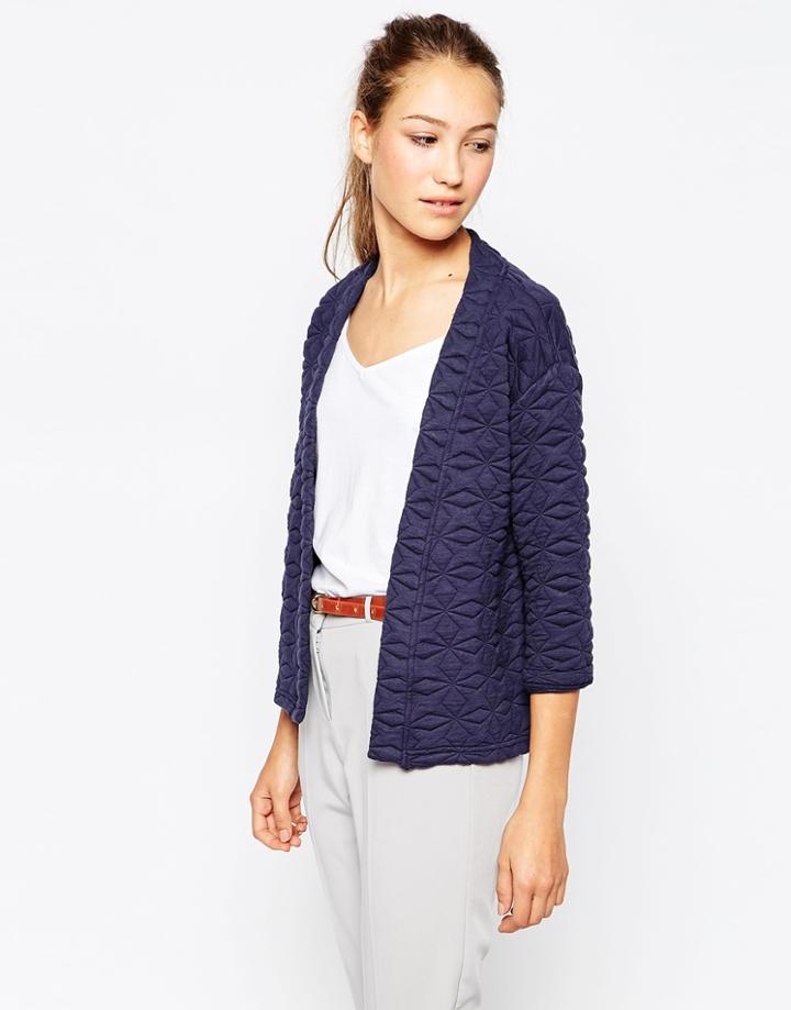 B.young Panizo Quilted Cardigan - Black
