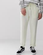 Asos Design Relaxed Pants In Beige Linen - Beige