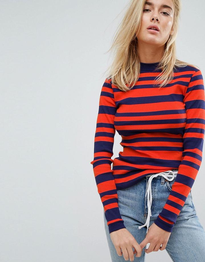 Tommy Jeans Stripe Logo Knitwear - Orange