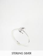 Asos Sterling Silver Reversible Moon And Star Ring - Silver