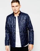G-star Quilted Jacket Admiral Nylon In Saru Blue - Saru Blue