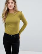 Oasis Frill Shoulder Sweater - Green