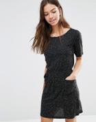Jdy Skater T-shirt Dress In Black - Black