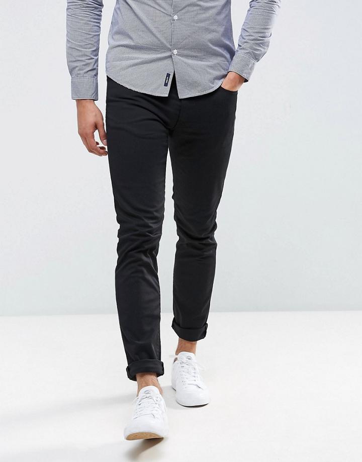 Armani Jeans J06 Slim Fit Stretch Gaberdine Jeans Black - Black