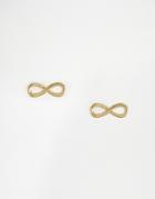 Orelia Tiny Infinity Stud Earrings - Gold