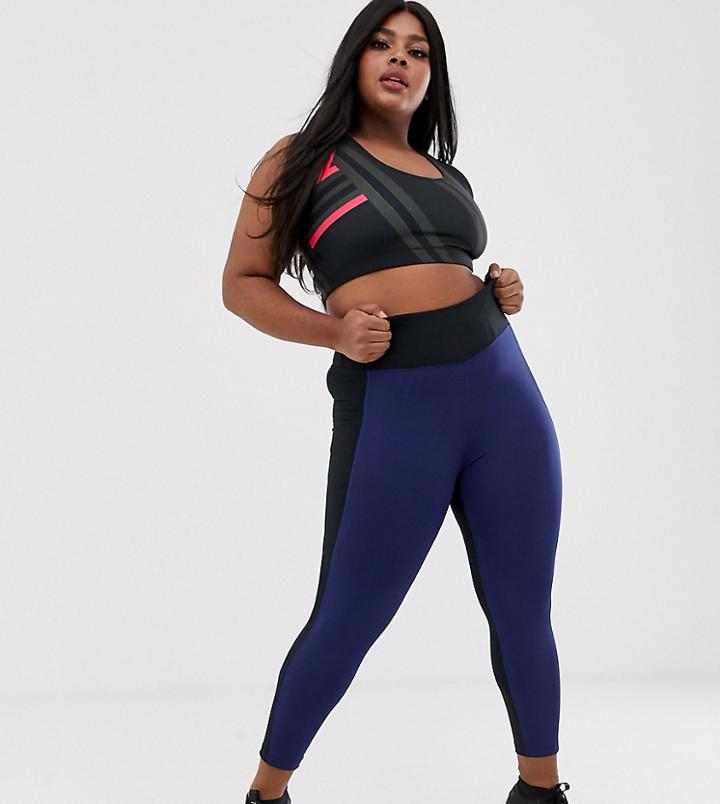 Asos 4505 Curve Color Block Legging - Multi