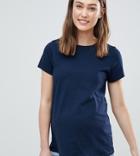 Asos Design Maternity Ultimate Crew Neck T-shirt - Navy
