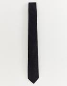 Burton Menswear Tie With Scale Design In Black - Black