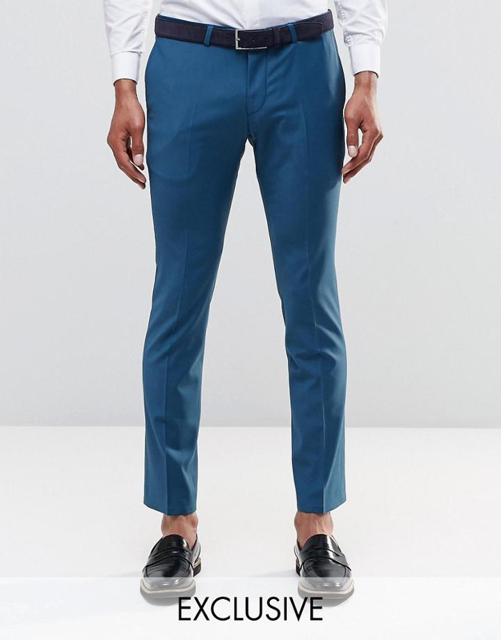 Noose & Monkey Super Skinny Pants With Stretch - Teal