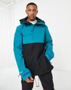 Planks Happy Days Anorak Ski Jacket In Teal-blue