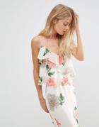 Asos Floral Ruffle Cami Top - Multi