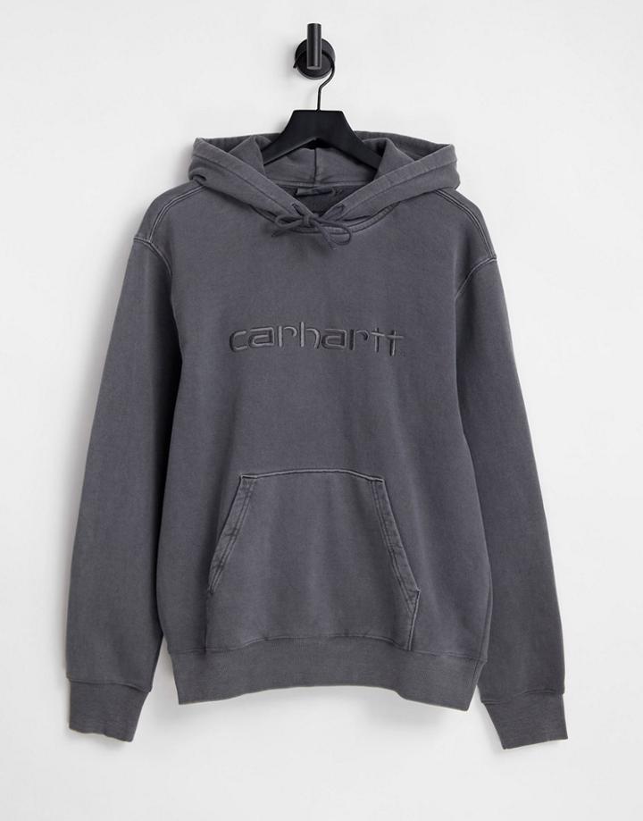 Carhartt Wip Duster Pigment Dye Heavyweight Hoodie In Brown