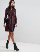 Vero Moda Ruffle Stripe Dress - Multi