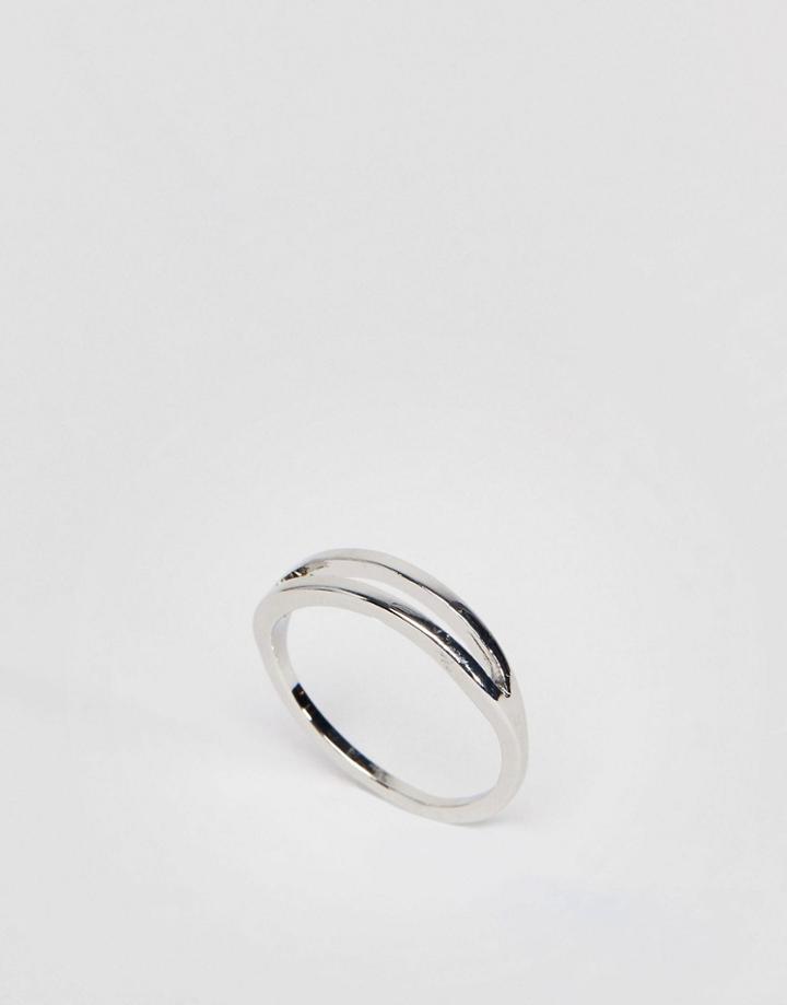 Nylon Silver Minimal Ring - Silver