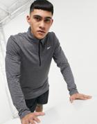 Reebok Training Activchill 1/4 Zip Tech Long Sleeve Top In Gray-grey