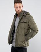 Only & Sons Padded Jacket With Hood - Green