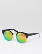 Jeepers Peepers Tinted Lens Retro Sunglasses - Black