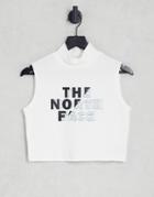 The North Face Coordinates Print Mock-neck Tank Top In White